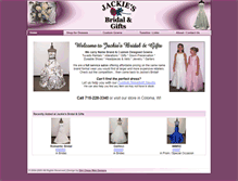 Tablet Screenshot of jackiesbridal.com